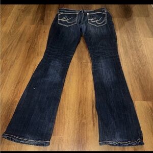 Express Stella bootcut jeans womens sz 10L low rise dark wash stretch denim Y2K